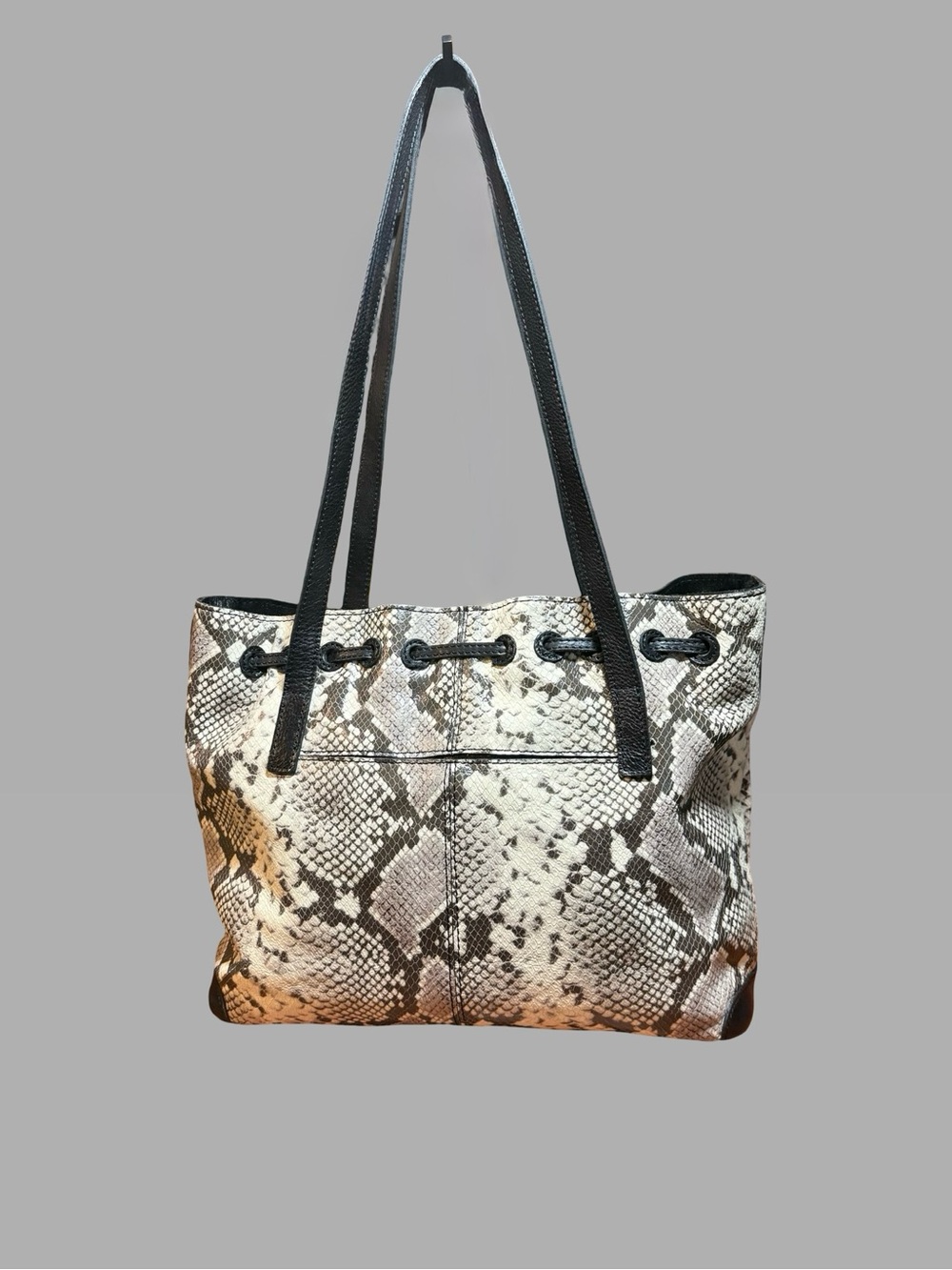 Patricia Nash Witney Drawstring Tote Python Print - Picture 2 of 9